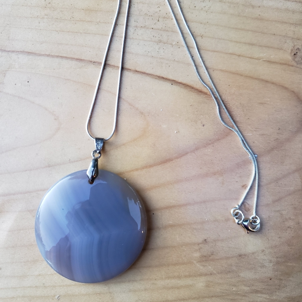 Blue Lace Agate Statement Necklace